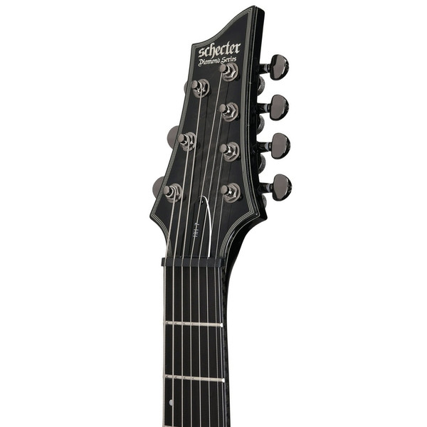 Schecter Hellraiser Hybrid C-7 7 String Electric Guitar, Trans Black