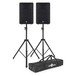 Yamaha DBR15 Active PA Speaker Pair with Speaker Stands