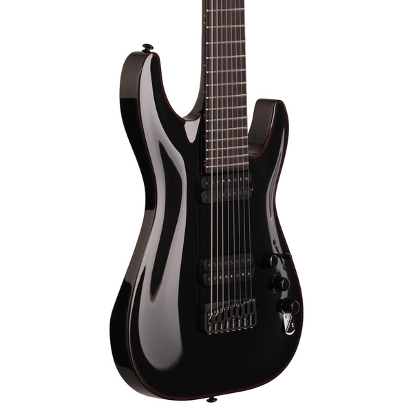 Schecter Blackjack C-8 8 String Electric Guitar, Gloss Black at