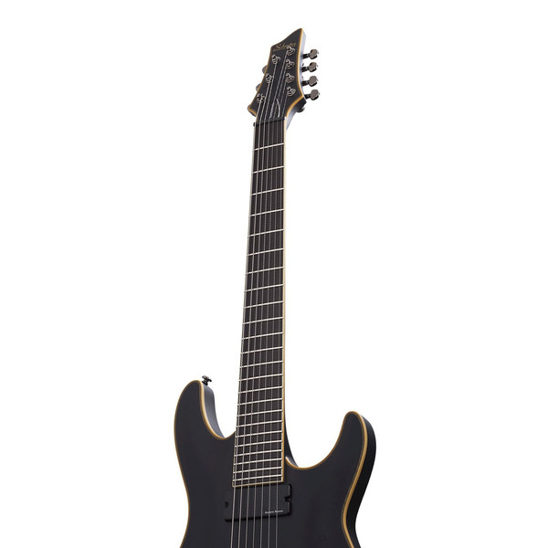 DISC Schecter Blackjack ATX C-7 Electric Guitar, Aged Black Satin