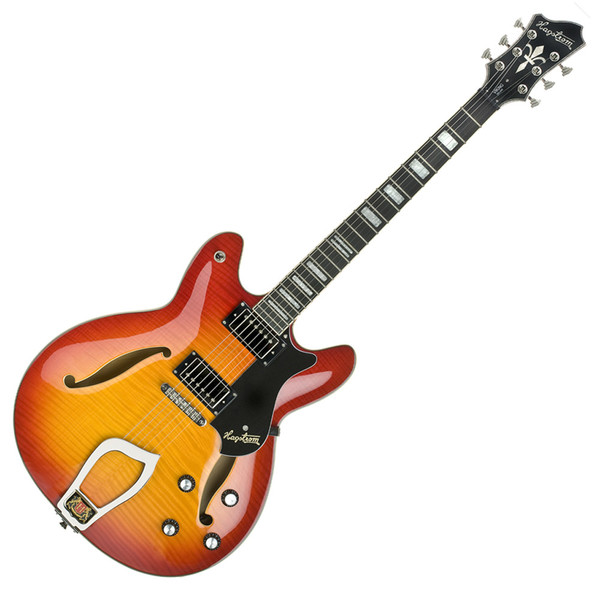 Hagstrom Viking Deluxe Semi-Hollow, Cherry Sunburst