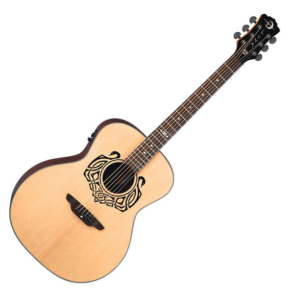 Luna Celtic Swan Grand Concert Electro Acoustic Guitar, Natural