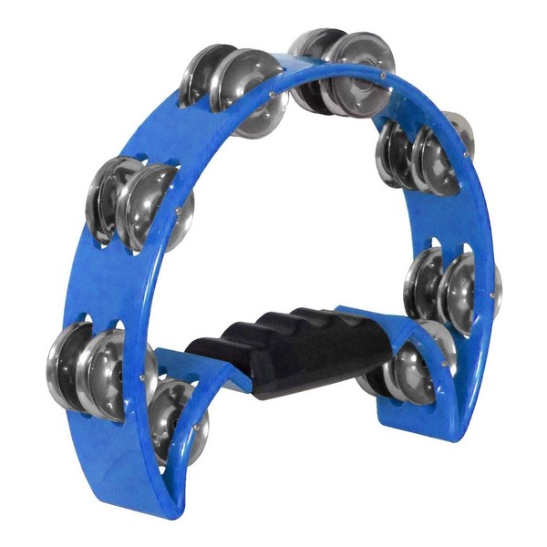 Performance Percussion 1/2 Moon Tambourine, Blue