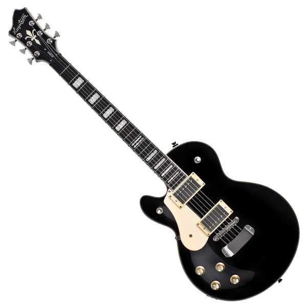 Hagstrom Swede Left-Handed Electric Guitar, Black Gloss 