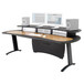 AKA Design Pro Edit Studio Desk, Grey and Oak