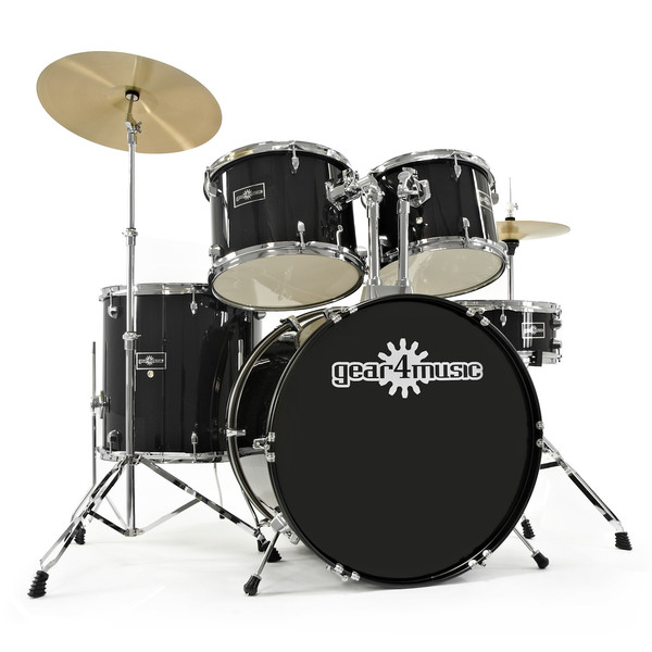 GD-2 Drum Kit by Gear4music, Black 