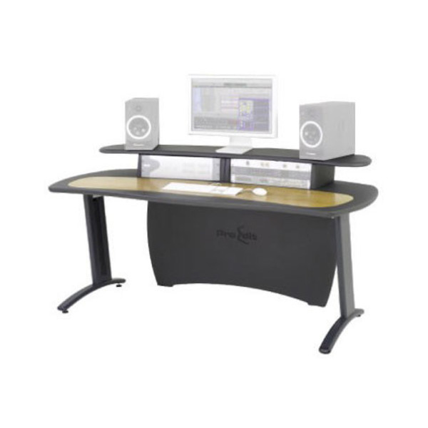 AKA Design ProMedia Desk, Grey and Oak