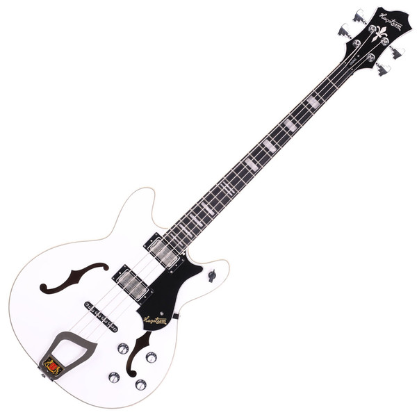 Hagstrom Viking Bass Short Scale Guitar, White