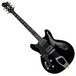 Hagstrom Viking Guitarra Zurda Semi Hollow, Negro Brillante