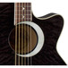 Luna Fauna Eclipse Electro Acoustic Guitar, Trans Black