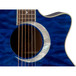 Luna Fauna Eclipse Grand Concert Electro Acoustic Guitar, Trans Blue