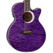 Luna Fauna Eclipse Folk Electro Acoustic Guitar, Trans Purple