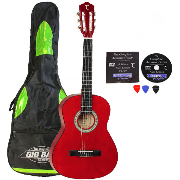 Tanglewood 3/4 Classical Acoustic Guitar Pack, Trans Red Gloss