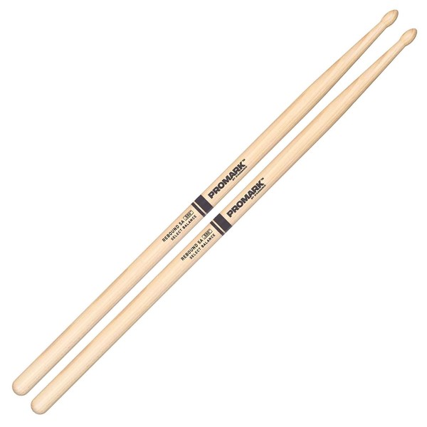 ProMark Hickory 5A Rebound Balance Tear Drop Tip Drumsticks, .550''