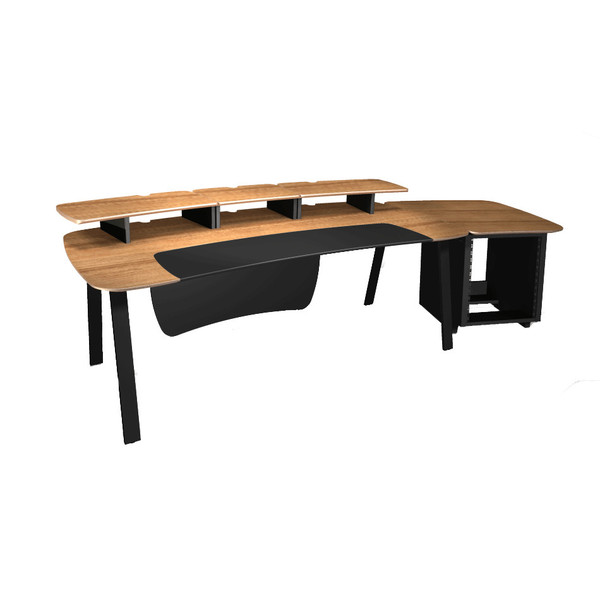 My Big Desk Flecto Workstation Desk, with 3x3U and Side Pod 12U Rack