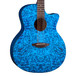 Luna Gypsy Quilted Ash Grand Auditorium Acoustic Guitar, Blue