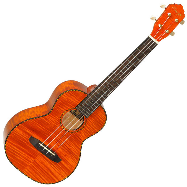 Ortega RUE12FMH Electro-Acoustic Tenor Ukulele, Flamed Mahogany