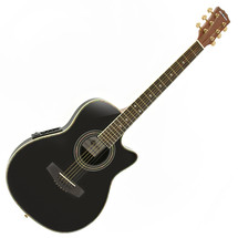 Roundback Elektroakustisk Gitar fra Gear4music, Svart - Nesten ny