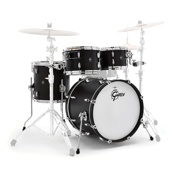 Gretsch Drums Renown Maple 20'' 4 Pc Groove Shell Pack, Satin Black