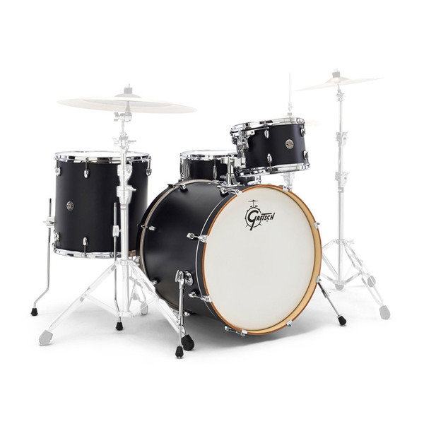 Gretsch Drums Catalina Club 22'' 4 Piece Shell Pack, Satin Flat Black