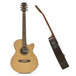 Deluxe Single Cutaway Electro Acoustic Guitar by Gear4music, Natural 