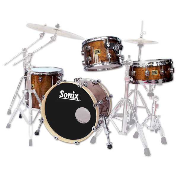 Sonix 4 Piece Jazz Shell Pack, Dark Walnut