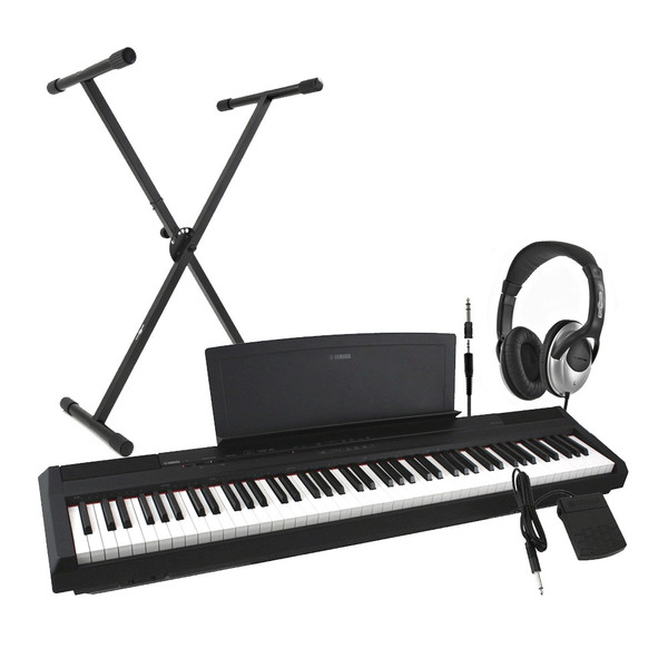 Yamaha P35 Digital Piano, Black, Including Stand and Headphones
