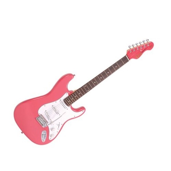 Encore E6 Electric Guitar, Pink