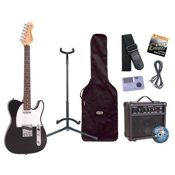 Encore Electric Guitar Outfit, Gloss Black