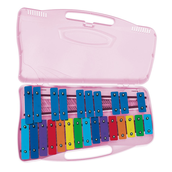 Angel AG-25n2 G4-G6 25 Note Glockenspiel, Pink Case