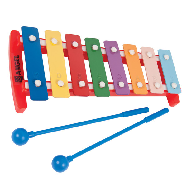 Angel APG-8p C3-C4 8 Note Diatonic Glockenspiel, Coloured Keys