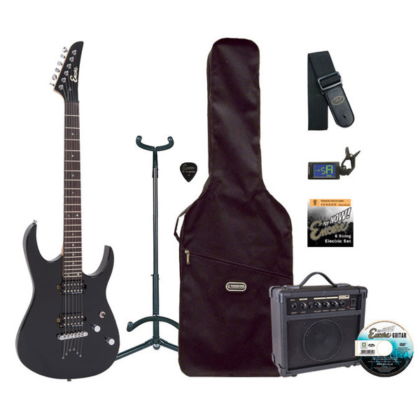 Encore E89 Electric Guitar Outfit, Black