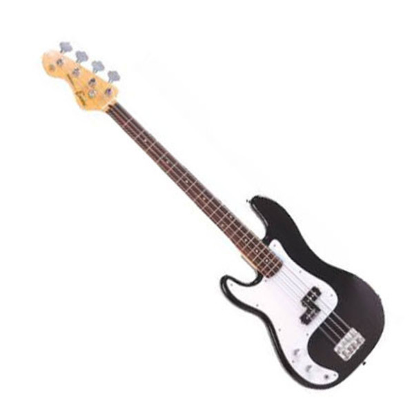 Encore E4 Left Hand Blaster Bass Guitar, Black