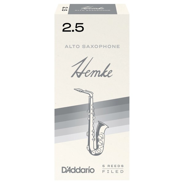 D'Addario Hemke Alto Saxophone Reeds, 2.5 (5 Pack)