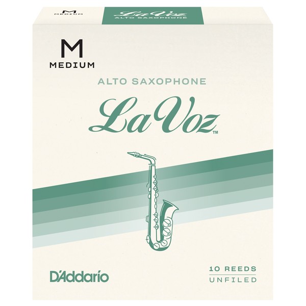 D'Addario La Voz Alto Saxophone Reeds, Medium (10 Pack)