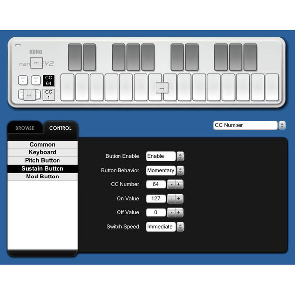 Korg nano KEY 2 USB MIDI Controller, Black 4
