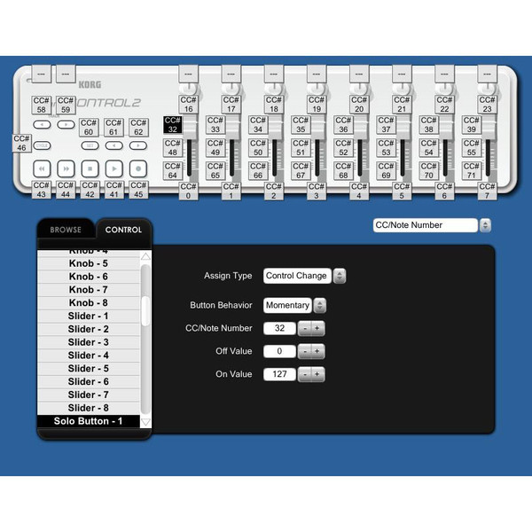 Korg nano KONTROL 2 USB MIDI Controller, Black 6