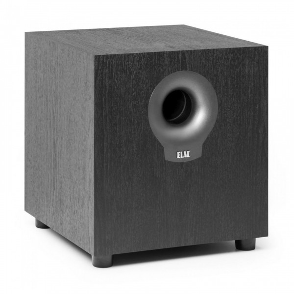 ELAC Debut 2.0 SUB10.2 Subwoofer, Black Ash Front View