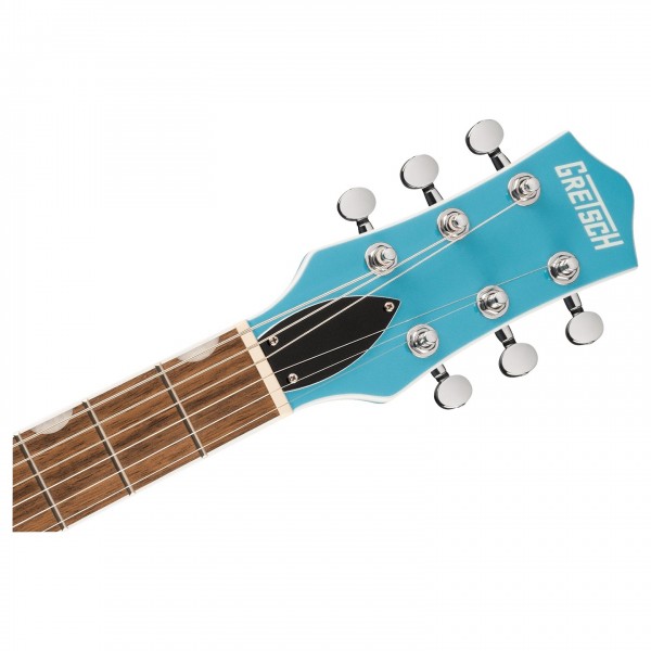 Gretsch G5232T Electromatic Double Jet FT with Bigsby, Laurel Fingerboard, Kailani Blue - Headstock, Front