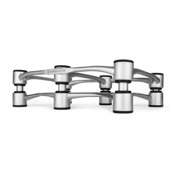 IsoAcoustics Aperta 300 Stands (Single), Silver - Angled