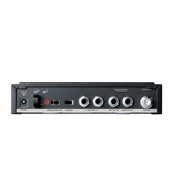 Shure PSM300 Wireless IEM System, Including Bodypack Receiver - Transmitter, Rear