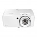 Optoma UHZ66 4K UHD Laser Projector, White Front View 2