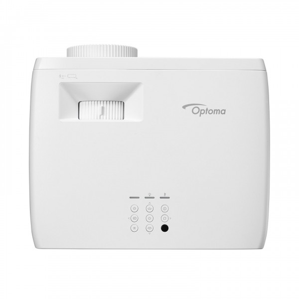 Optoma UHZ66 4K UHD Laser Projector, White Top View