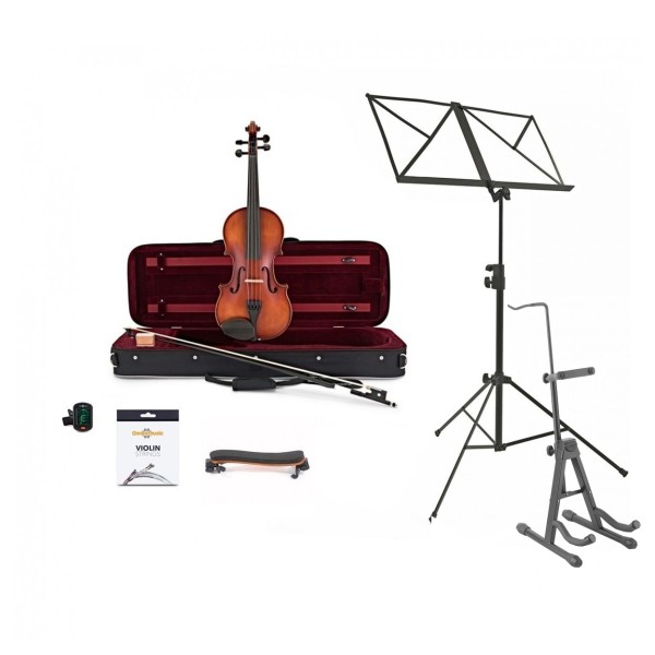 Primavera 200 Antiqued Violin Outfit, Full Size and Accessories Bundle