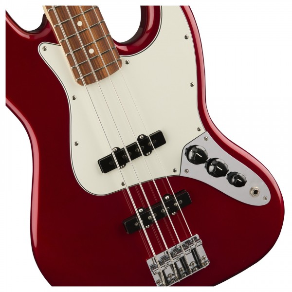 Fender Standard Jazz Bass, Pau Ferro, Candy Apple Red Controls