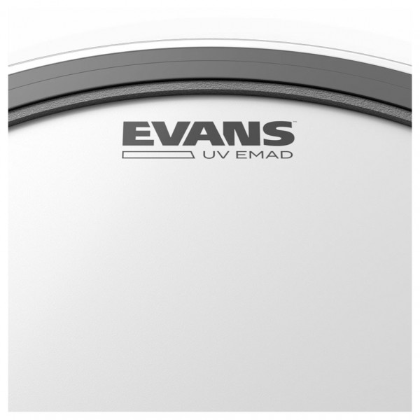Evans EMAD UV Coated Bass Drumhead, 18" Tom Hoop - Logo