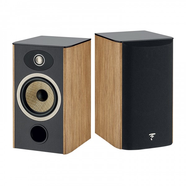 Focal Aria Evo X N1 Bookshelf Speakers (Pair), Prime Walnut Front View