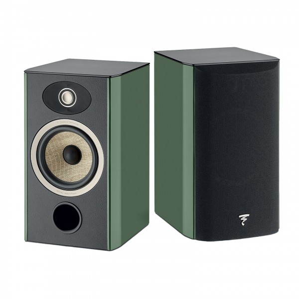 Focal Aria Evo X N1 Bookshelf Speakers (Pair), Green Front View