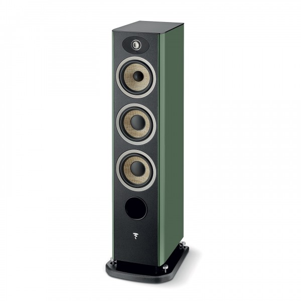 Focal Aria Evo X N2 Floorstanding Speakers (Pair), Prime Moss Green Front View (without grille)