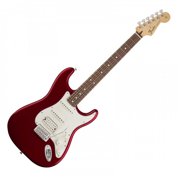 Fender Standard Stratocaster HSS Electric Guitar, PW, Candy Apple Red